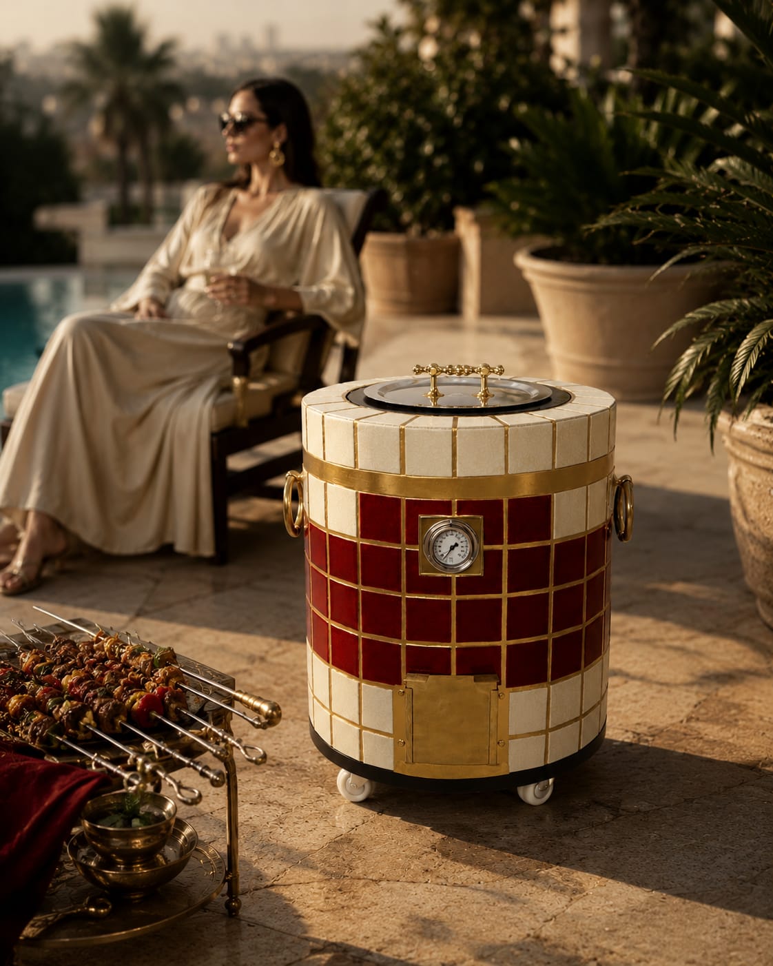 Mosaic Flame Domestic Tandoor