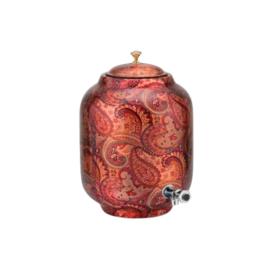 Printed Floral Water Dispenser Taper Glass - 250 ml