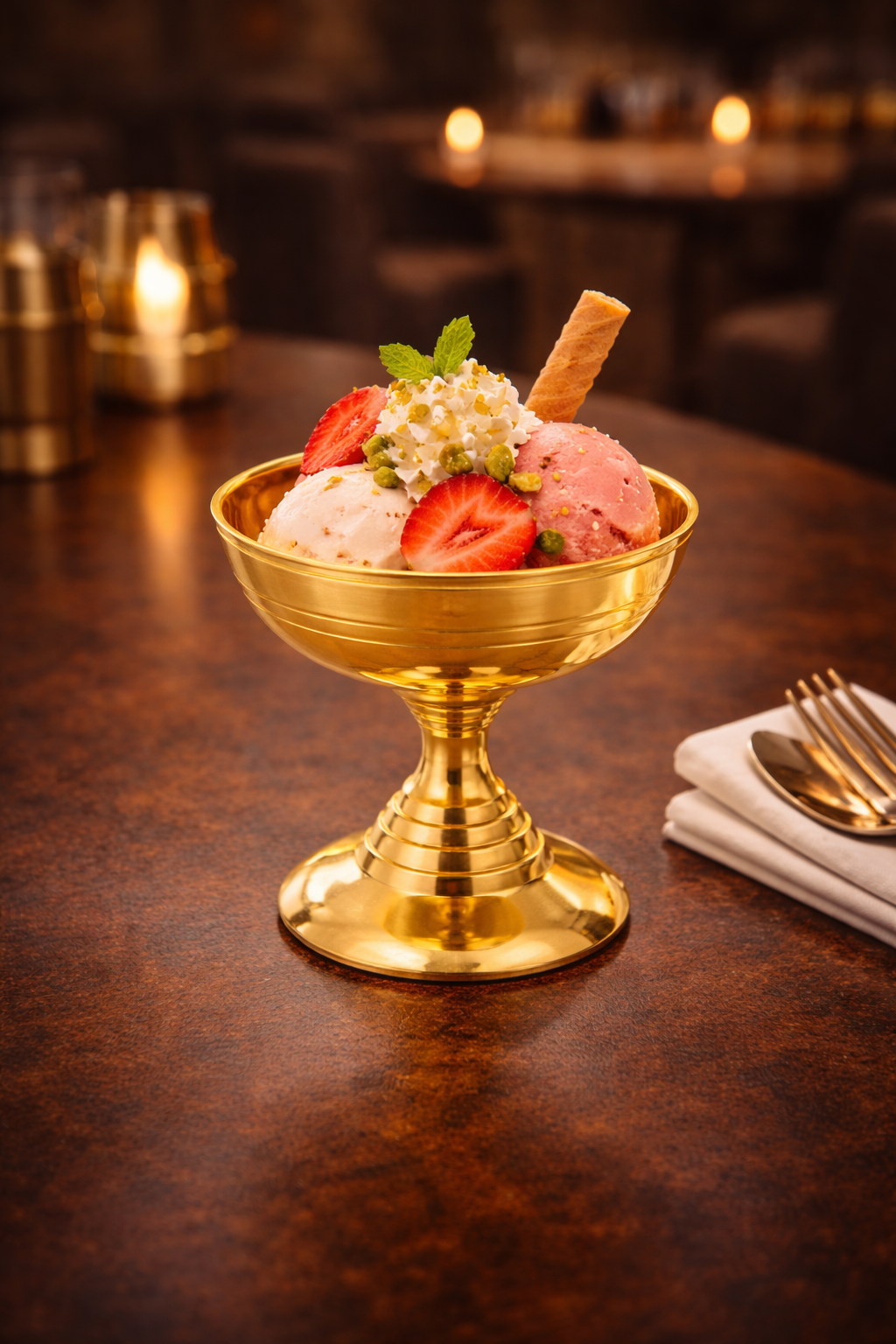 Brass Ice Cream Cup