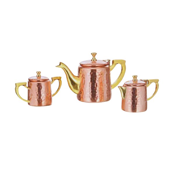 Three-Piece Copper Tea Serving Set
