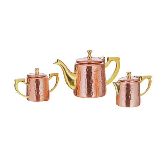 Three-Piece Copper Tea Serving Set