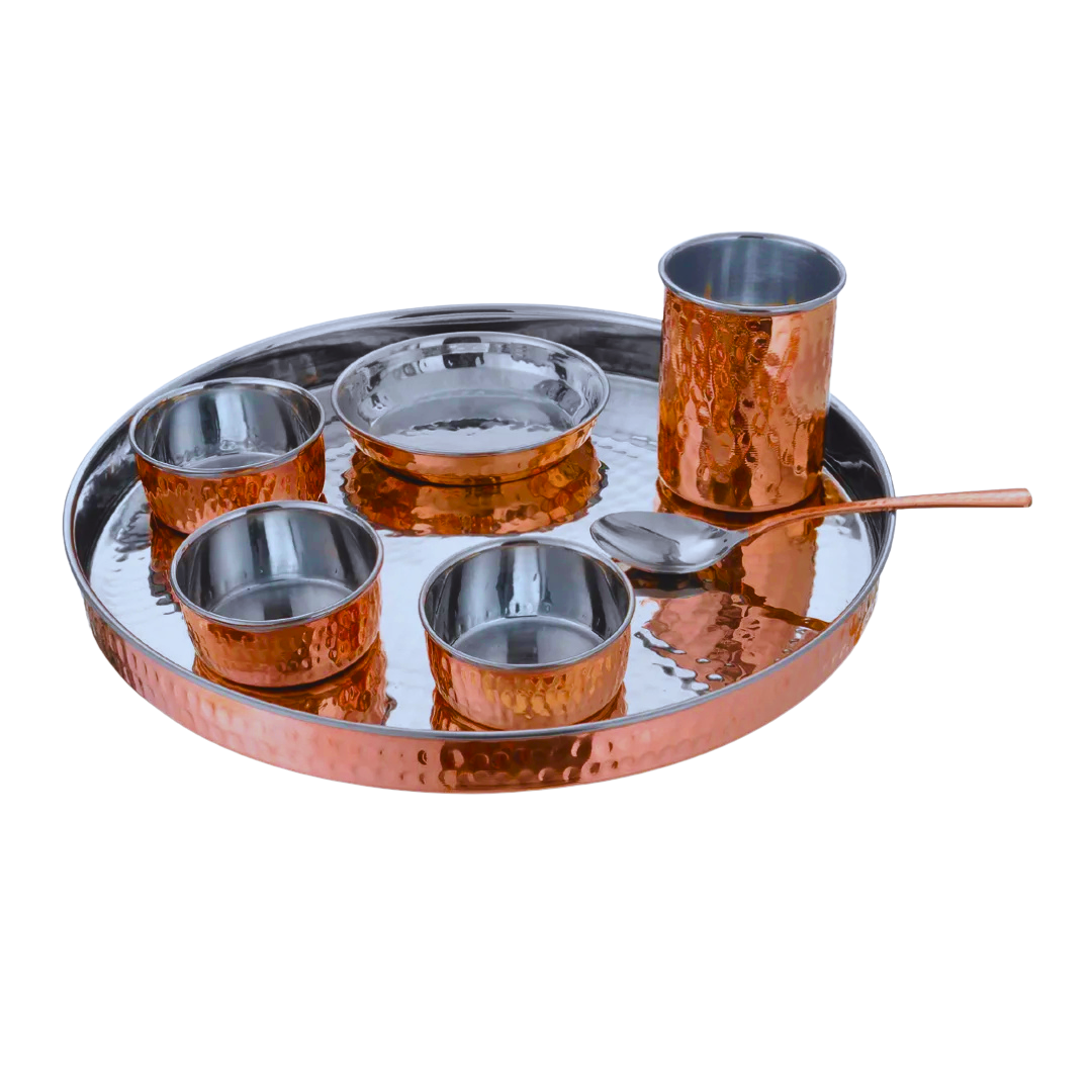 Copper Full Plate Thali Set