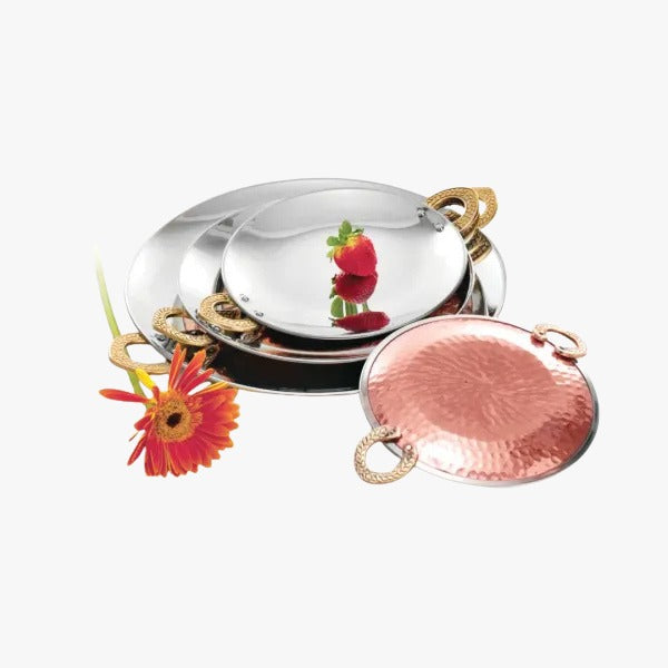 Serving Flat Skillet With Embossed Handle (Tawa)