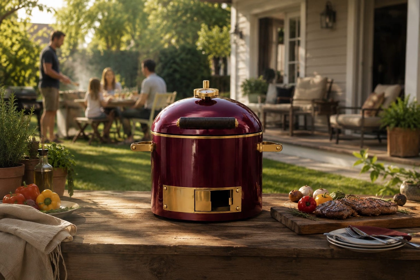 Tabletop Stainless Steel Charcoal BBQ