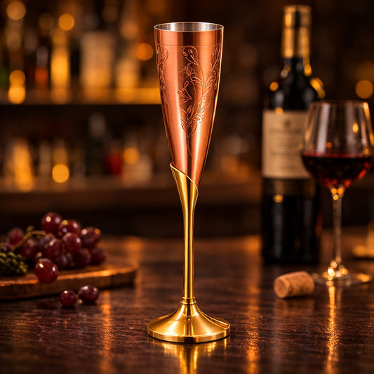 Copper Champagne Flute