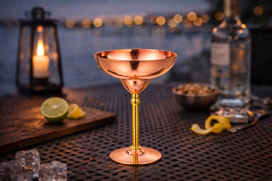 Metallic Coupe Margarita Glass