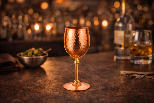 Hammered Copper Goblet - Small