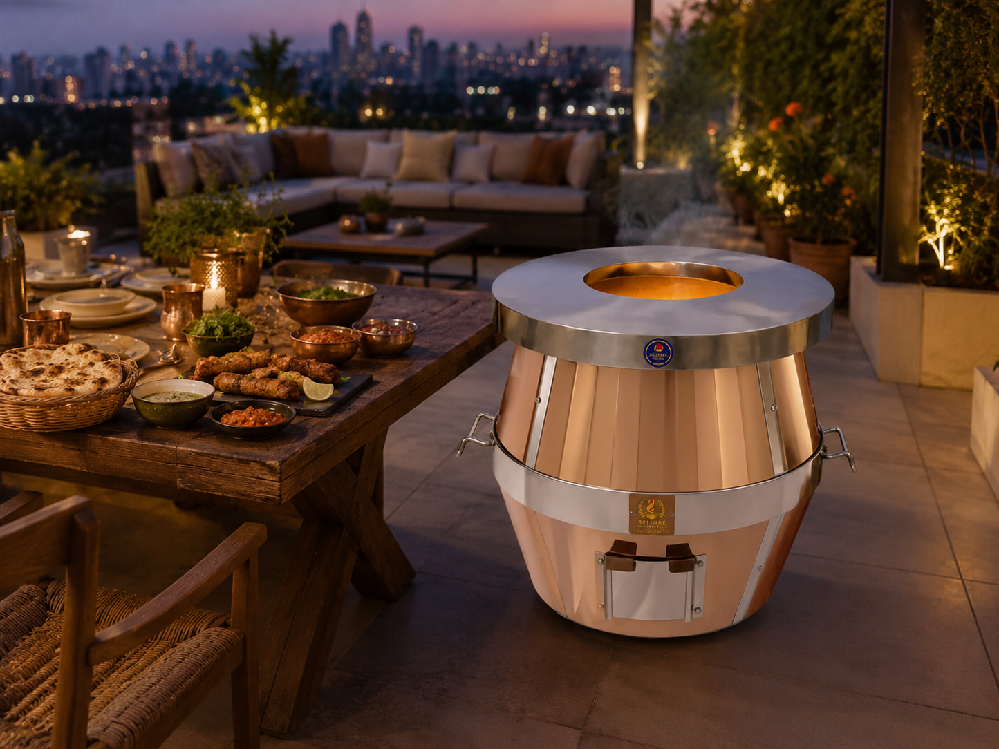 Aurora Glow Rosegold Home Tandoor