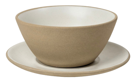 Linen Bowl and underliner plate - 290 ml