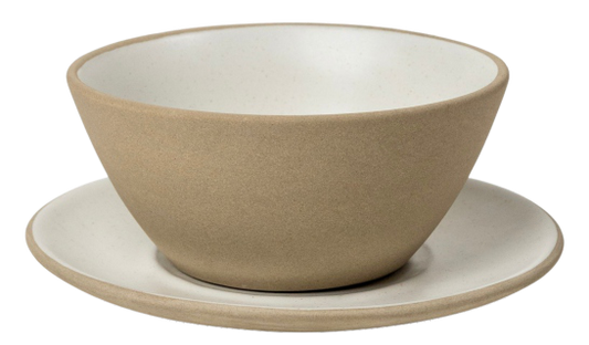 Linen Bowl and underliner plate - 290 ml