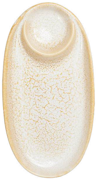 White Oval Chip-and-Dip Platter