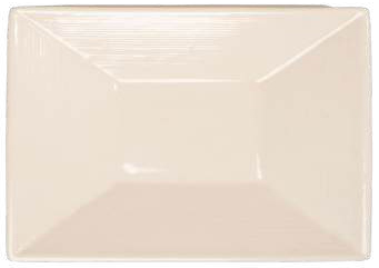 White Rectangular Presentation Plate - 20 cm