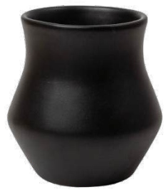 Black Contoured Ceramic Tumbler - 340 ml