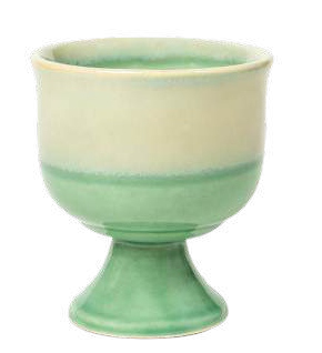Green Pedestal Ceramic Tumbler - 200 ml - HM-TB-010
